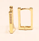 Altın Dikdörtgen Küpe