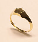 Altın Altıgen Köşeli Yüzük