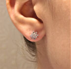 Altın Vidalı Baget Taşlı Küpe 35131