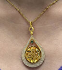 Altın Tuğra Model Kolye Ucu  37008-2