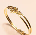 Altın Yonca Model Kelepçe Bilezik