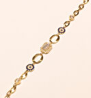 14 Ayar Kadın Altın Baget Taşlı Bileklik