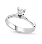  Beyaz Altın Tektaş Yüzük 34126