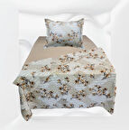 Tek kişilik %100 pamuklu (Nevresim 160X225)Lastikli Çarşaf 100X200X30 (fermuarlı yastık kılıfı 50x70 