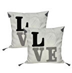 Nakışlı kırlent kılıfı Fermuarlı (40x40)