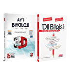 3D AYT Biyoloji ve AKM Dil Bilgisi Soru Bankası Seti 2 Kitap