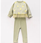 Limon Desenli Tütü Etekli Kız Bebek İkili Takım