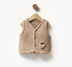 Cozy Bej Peluş Bebek Yeleği