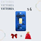 4 Adet 1 gr 24 Ayar 995 Altın