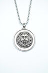 Aslan Madalyon Örme Zincir Kolye