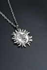 Güneş ev Ay Düz Zincir Kolye