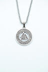 Viking Run Büyülü Sembol Örme Zincir Kolye