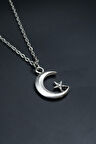 Ay Yıldız Düz Zincir Kolye