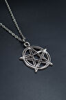 Pentagram Yıldızı Düz Zincir Kolye