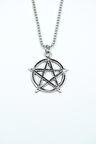 Pentagram Yıldızı Örme Zincir Kolye