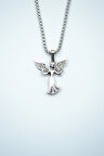 Minimal Kanatlı Melek Örme Zincir Kolye