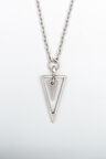 Sallantılı Üçgen Düz Zincir Kolye