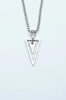 Sallantılı Üçgen Örme Zincir Kolye