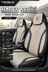 Fiat Egea Sedan 2014 ve Sonrası Uyumlu Hades Serisi Keten Koltuk Kılıfı Bej Siyah