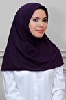Mürdüm Pratik Hazır Geçmeli Tesettür Eşarp Sandy Kumaş Sade 1600_07