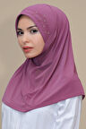Şarabi Pratik Hazır Geçmeli Tesettür Eşarp Sandy Kumaş Elişi Çiçek İşlemeli Laleli 1603_08