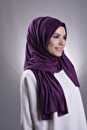 Mürdüm Düz Klasik Şal Viskon Kumaş Likralı Penye 202101_07