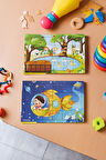 Okul Öncesi Başlangıç Yapboz Piknik ve Uzaya Yolculuk Ahşap Puzzle Set