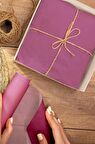 Hediye Paketleme Kağıdı:30 Adet Yüksek Kaliteli Pembe Zemin Baskılı 17gr. Pelur Kağıtlarımızla Şık Hediyeler Hazırlayın 24X34CM