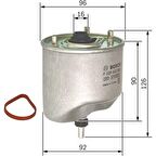 Bosch Yakıt Filtresi P207 1.4-1.6 HDİ-P308-P508-P3008-P5008-PARTNER Tepee-Berlıngo-C3-C4 1.6 Hdi F026402862