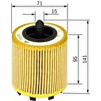 Bosch 0986TF0037 Yağ Filtresi T5-T4-Multıvan V-Passat-Polo-Bora-Golf-Jetta-Touran-Tıguan-Cordoba-Leon 1457429192