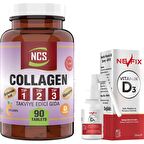 Ncs Collagen 1000 Mg Tip 1 - 2 - 3 Glutatyon Vitamin C &ndash; E &ndash;d 90 Tablet    Nevfix Vitamin D3 Sıvı Sprey