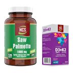 Ncs Saw Palmetto 1000 Mg Pumpkin Biotin Zinc Complex 120 Tablet   Vitamin D3 + K2 Damla 20 ml