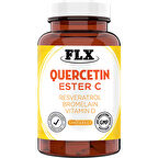 FLX Quercetin Complex Kuersetin Ester C Resveratrol Magnezyum Vitamin D Bromelain 120 Tablet