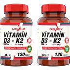 Nevfix Vitamin D3-K2 120 Tablet 2 Kutu