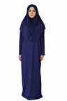 AÇIK LACİVERT FERMUARSIZ NAMAZ ELBİSESİ