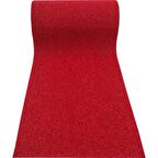 Abk Kıvırcık Kırmızı Paspas 100 cm x 500 cm Kaymaz Yolluk Kaydırmaz Halı
