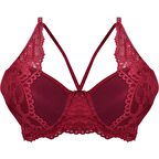  Liza Dantelli Ipli Destekli Sütyen 75 Beden Bordo