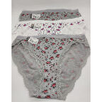 Tutku M Beden Kadın Slip Külot 3lü Paket