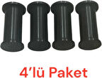 Elif Ayarlı Jumbo Ayak 6 cm Siyah - Mutfak Altı, Dolap Ayağı, Komodin, Baza, Kanepe Koltuk Ayağı, Gardırop Ayağı (4 Adet)