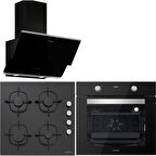 Silverline BO6502B02 - CS5335B01 - 3490 Oslo Siyah Ankastre Set