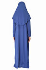 İNDİGO FERMUARLI NAMAZ ELBİSESİ
