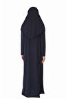 KOYU LACİVERT FERMUARLI NAMAZ ELBİSESİ