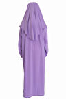 LİLA FERMUARLI NAMAZ ELBİSESİ