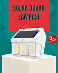 Dış Mekan Solar Duvar Lambası – 120° Hareket Algılama 3 Işık Modu