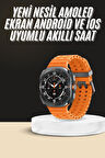 Akıllı Saat Unısex Zarif Görünümlü Titanyum Kasa Amoled Ekran Müzik Dinleme