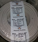 Öznur 2X1.5 NYM Antigron Tam Bakır TSE Kablo 100 METRE