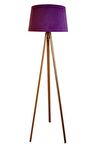 Beta Serisi 3 Ayaklı Masif Tripod Lambader ( Mor / Açık Ceviz)