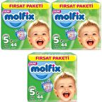 Molfix 5+ Numara Junior Plus 3x44'lü Bel Bantlı Bez