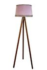 Hintişi Aks. Masif Tripod Lambader ( Pudra/açık Ceviz)