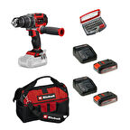 Einhell Tp-Cd 18/60 Li-I Bl Solo Darbeli Akülü Vidalama + 2 x 2.5 Ah Akü ve 32 Parça Bits Uç Seti (45/29 Kumaş Çanta)